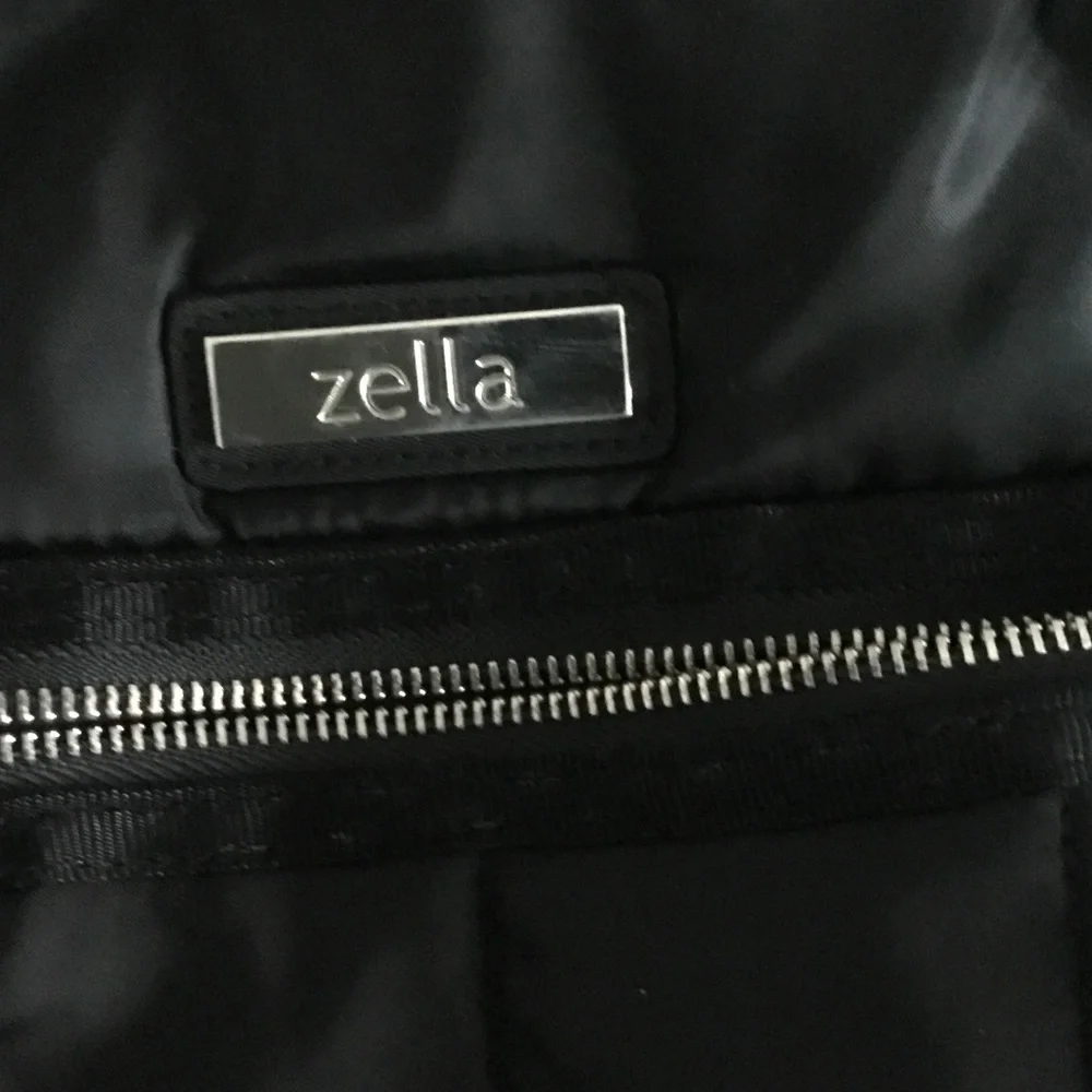 Zella Black Quilted Duffel Bag with Adjustable Strap
